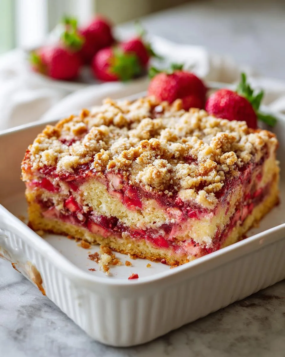 Strawberry Rhubarb Coffee Cake Recipe - detail 4