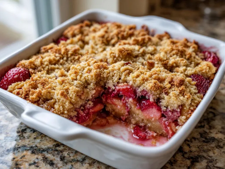 Strawberry Rhubarb Coffee Cake Recipe