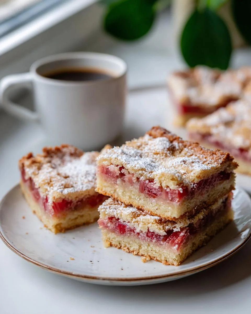 Sweet Rhubarb Shortbread Bars Recipe - detail 4