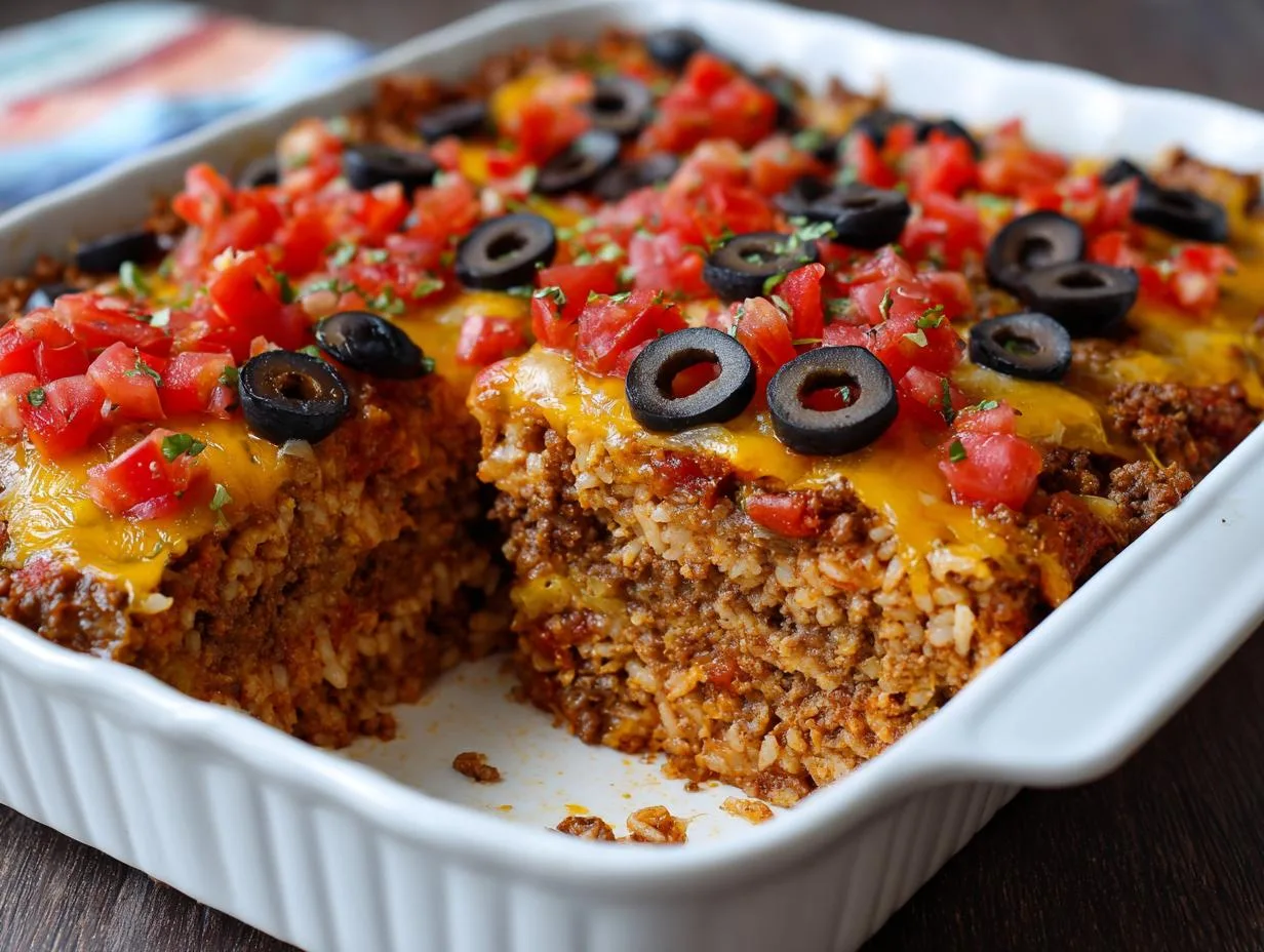 Irresistible Taco Rice Casserole That Serves 6 Perfectly