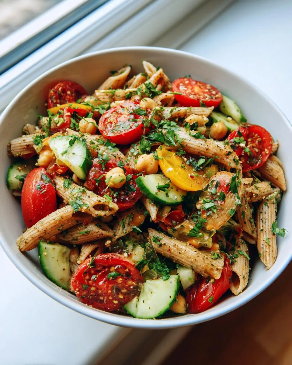 Zaatar Chickpea Pasta Salad Recipe - detail 1