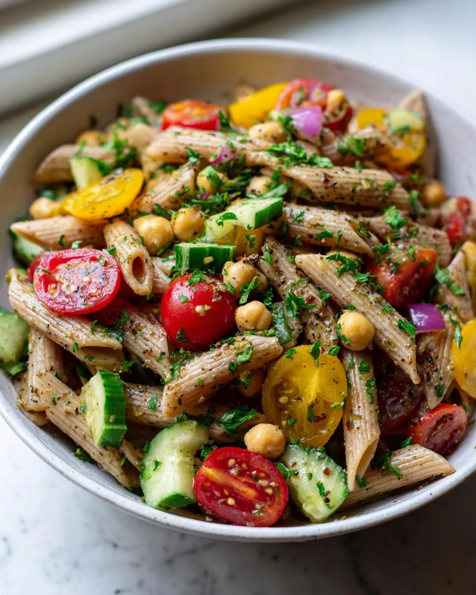 Zaatar Chickpea Pasta Salad Recipe - detail 3