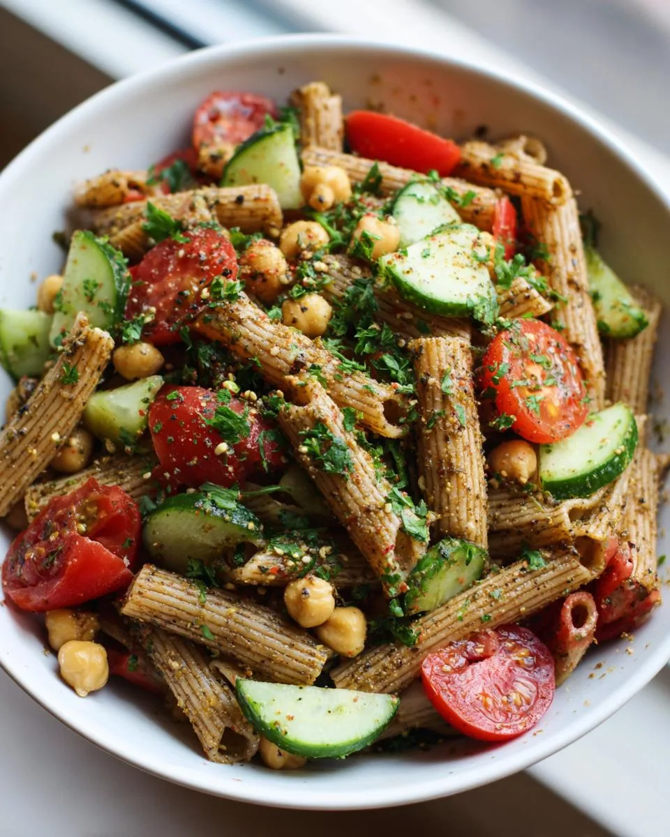 Zaatar Chickpea Pasta Salad Recipe - detail 4