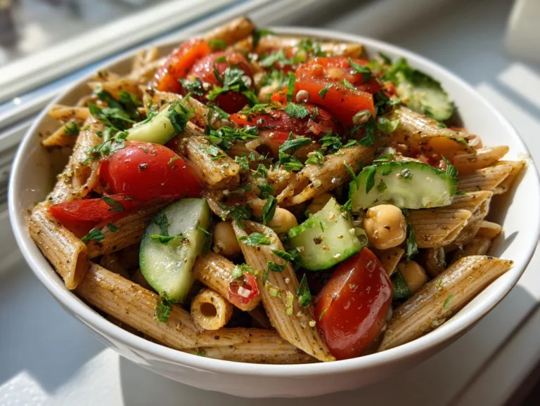 Zaatar Chickpea Pasta Salad Recipe