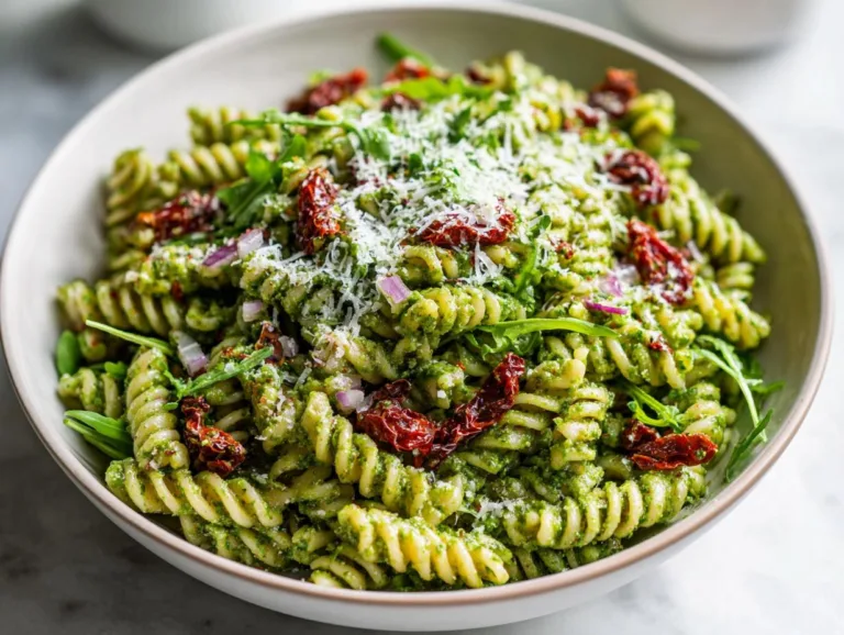 Arugula Lemon Pesto Pasta Salad