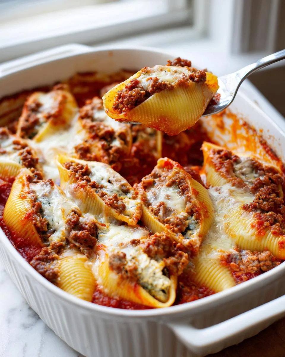 Beef Lasagna Stuffed Shells - detail 1