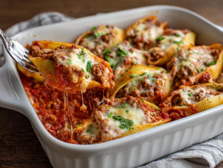 Beef Lasagna Stuffed Shells