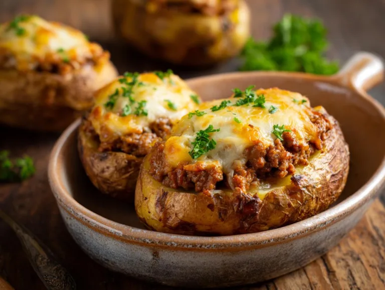 Beef Stuffed Baked Potatoes