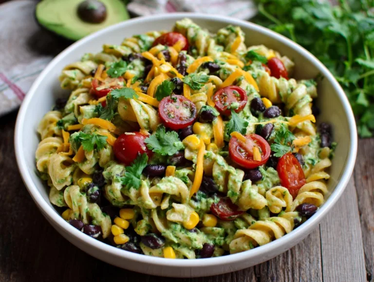 Black Bean Avocado Pasta Salad