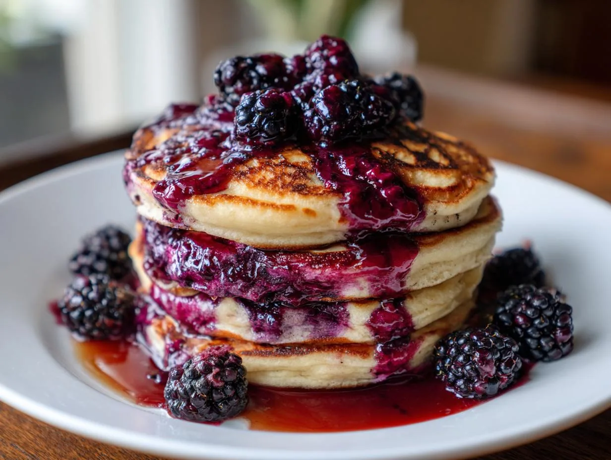 2-Ingredient Amazing Black Raspberry Pancakes That Wow Every Time