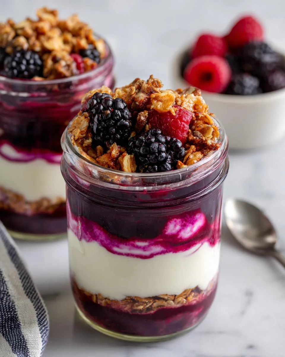 Black Raspberry Yogurt Parfait Cups - detail 2