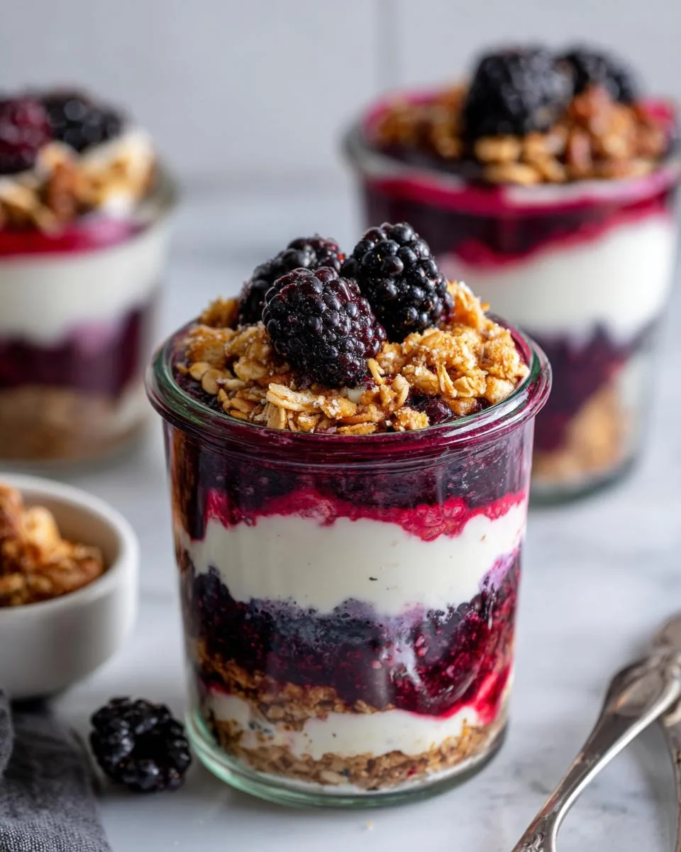 Black Raspberry Yogurt Parfait Cups - detail 3