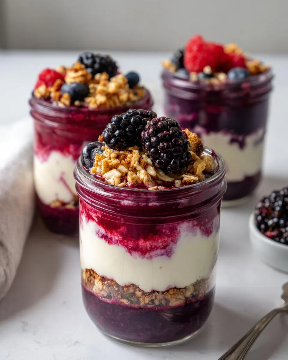 Black Raspberry Yogurt Parfait Cups - detail 4