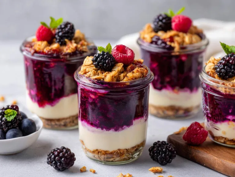 Black Raspberry Yogurt Parfait Cups