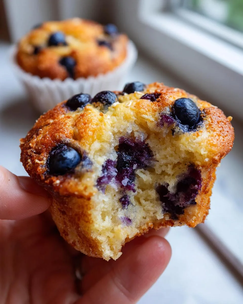 Blueberry Cottage Cheese Muffins - detail 2