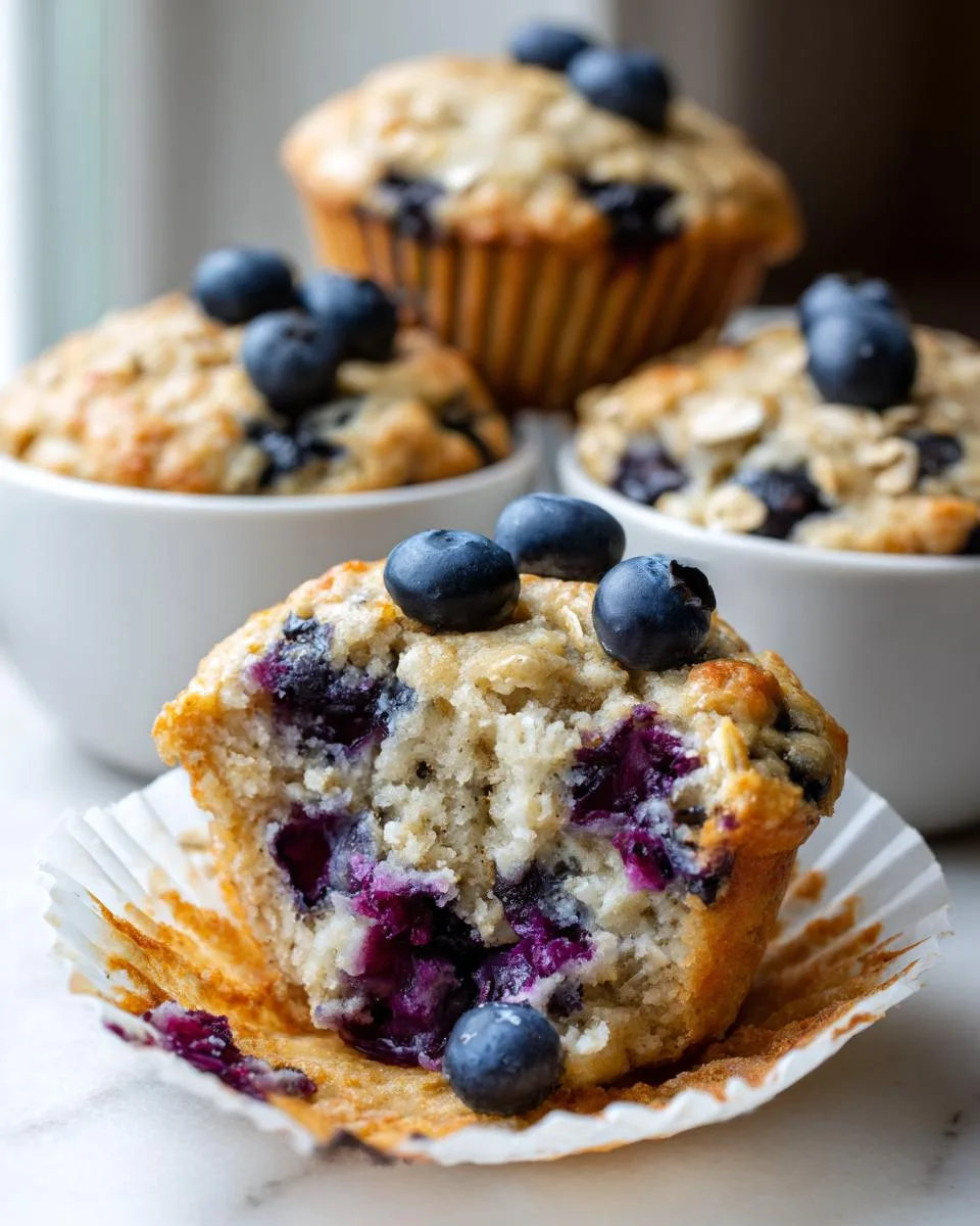 Blueberry Cottage Cheese Muffins - detail 3