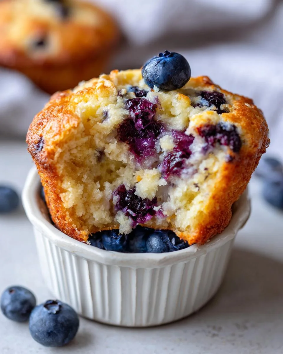 Blueberry Cottage Cheese Muffins - detail 4