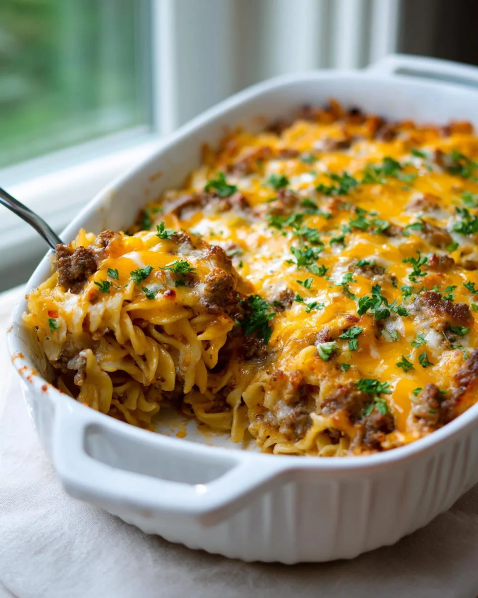 Cheesy Beef Noodle Casserole - detail 2