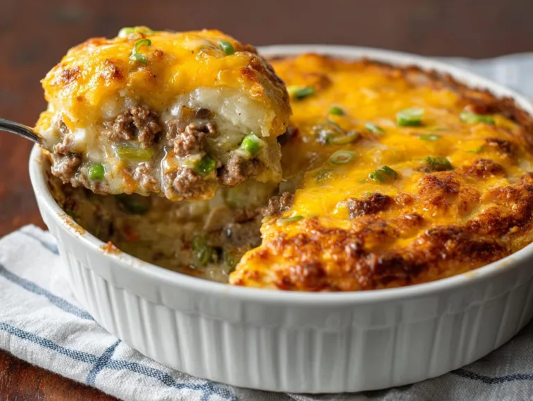 Cheesy Beef Potato Casserole