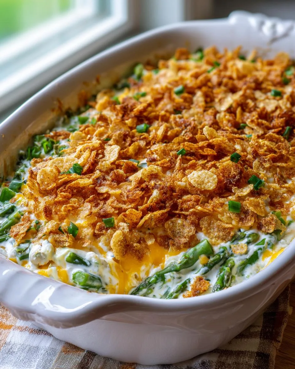 Cheesy Cracker-Topped Asparagus Casserole - detail 1