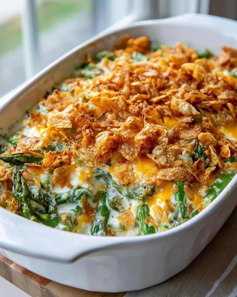 Cheesy Cracker-Topped Asparagus Casserole - detail 2