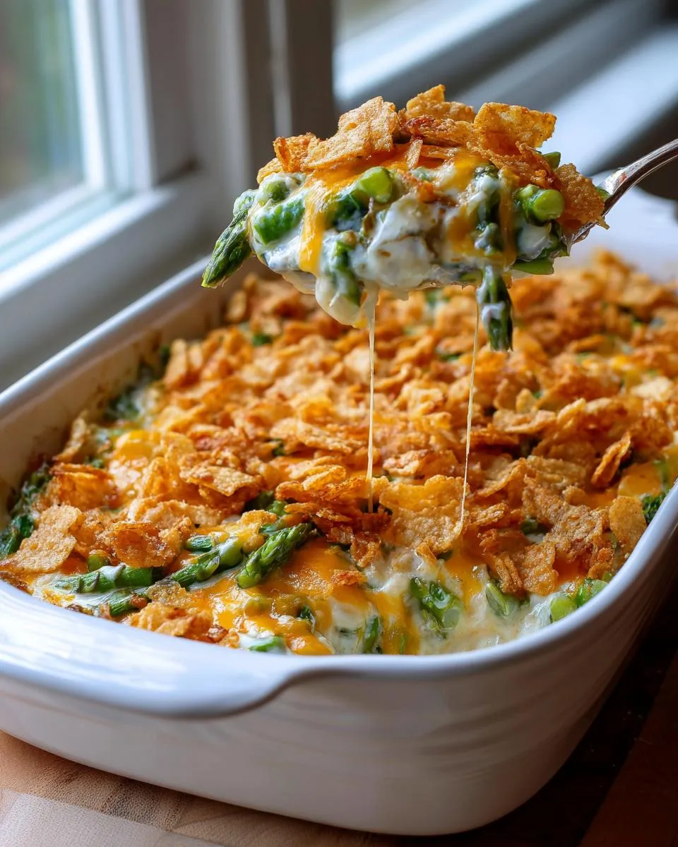 Cheesy Cracker-Topped Asparagus Casserole - detail 3