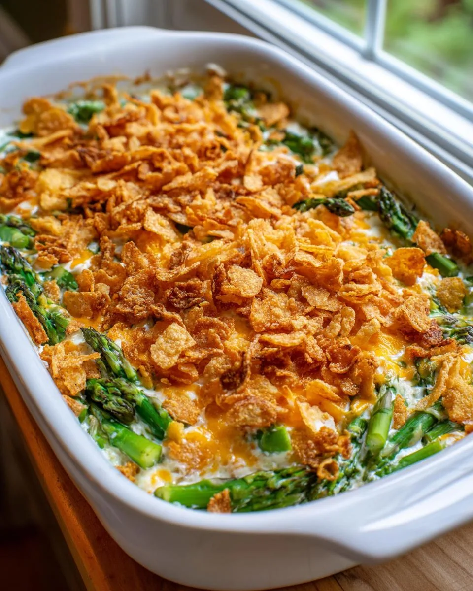 Cheesy Cracker-Topped Asparagus Casserole - detail 4