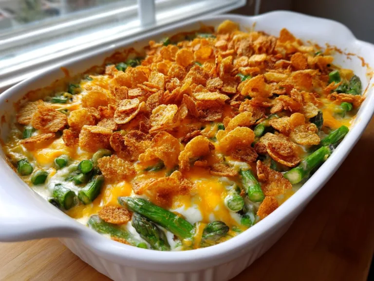 Cheesy Cracker-Topped Asparagus Casserole