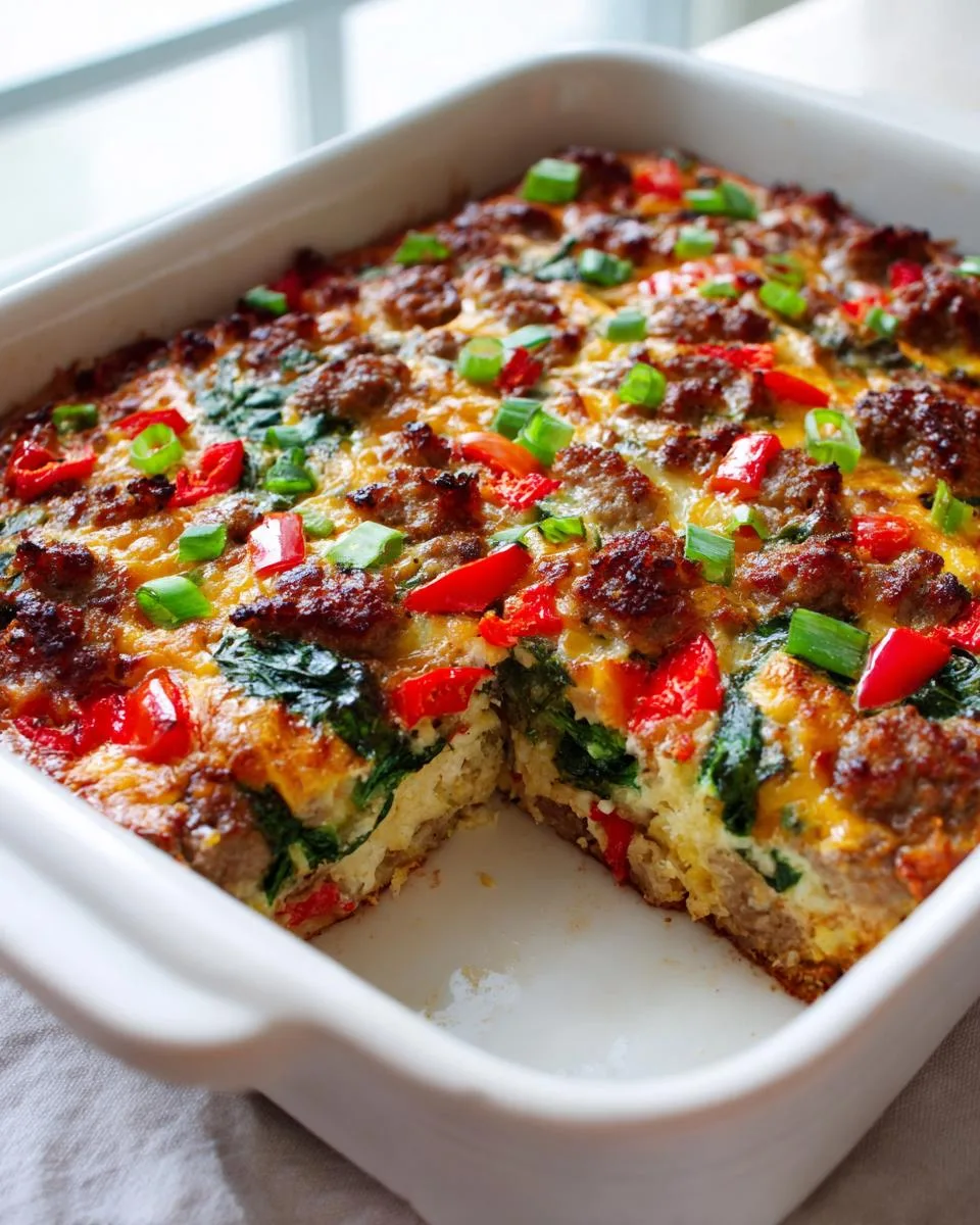 Cheesy Egg Rice Breakfast Bake - detail 1