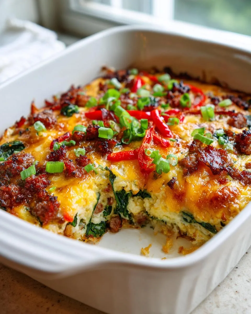 Cheesy Egg Rice Breakfast Bake - detail 3