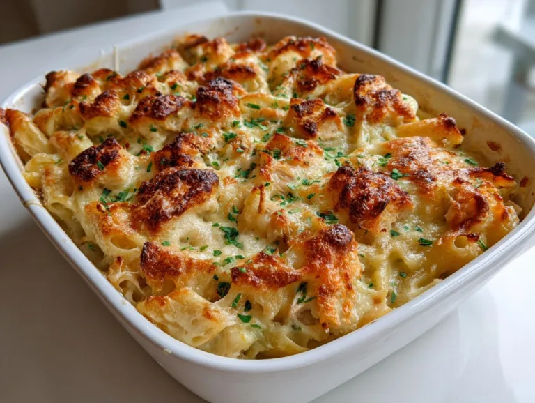 Chicken Alfredo Bake