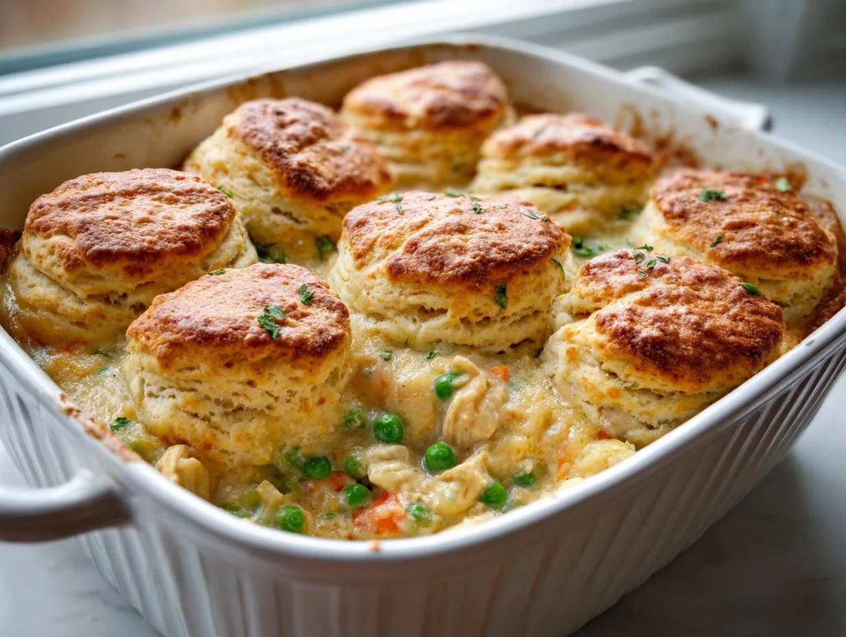 50-Minute Chicken Biscuit Casserole That’ll Steal All Hearts