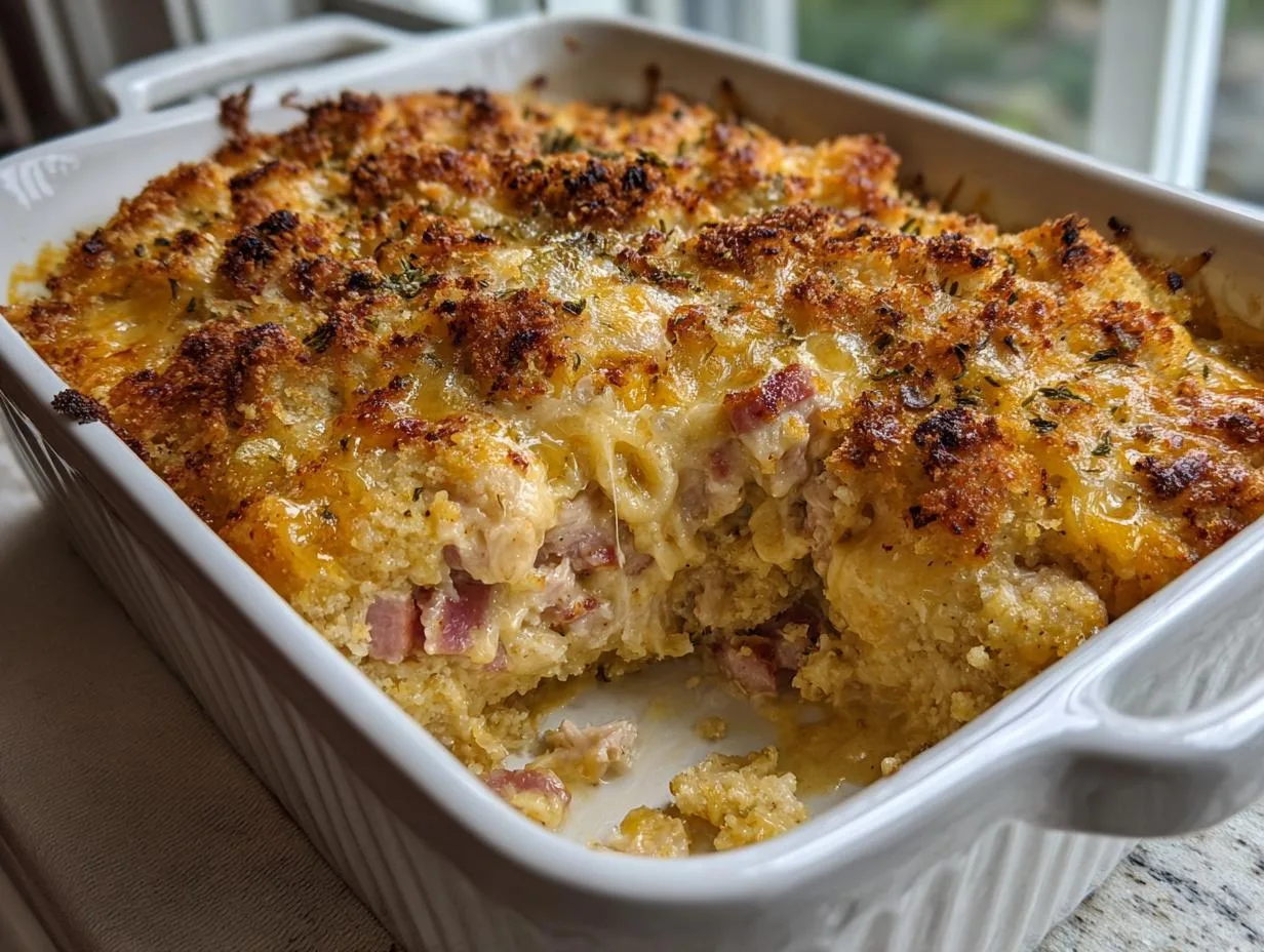 Chicken Cordon Bleu Casserole – Effortless Elegance in Every Bite