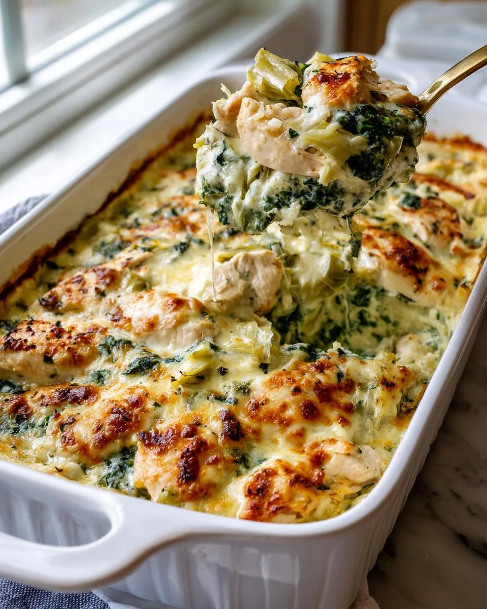 Chicken Spinach Artichoke Casserole - detail 1