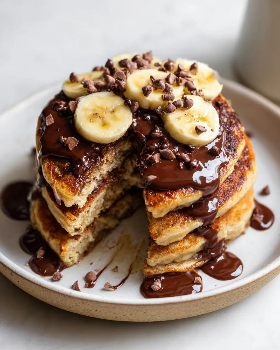 Chocolate Banana Protein Pancakes - detail 1