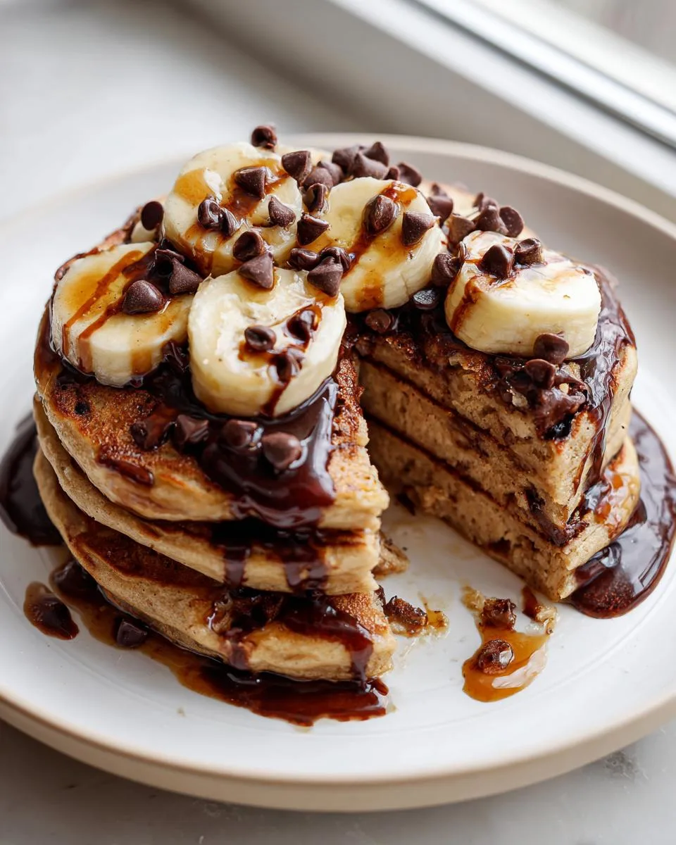 Chocolate Banana Protein Pancakes - detail 4
