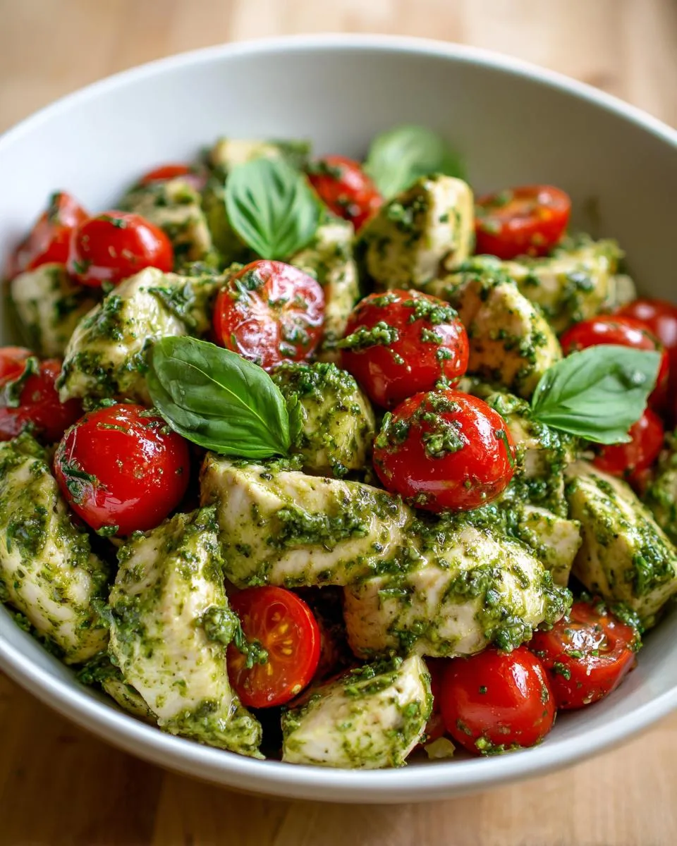 Cottage Cheese Pesto Chicken Salad - detail 1