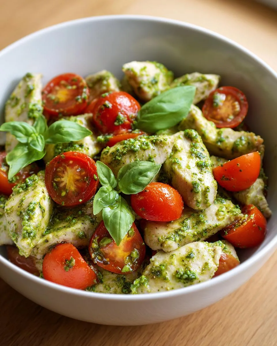 Cottage Cheese Pesto Chicken Salad - detail 2