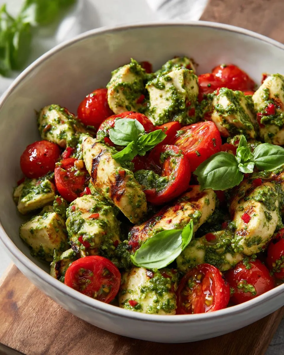 Cottage Cheese Pesto Chicken Salad - detail 3