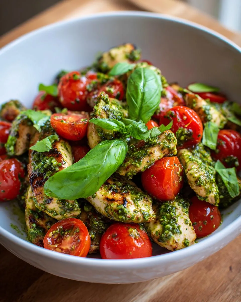 Cottage Cheese Pesto Chicken Salad - detail 4