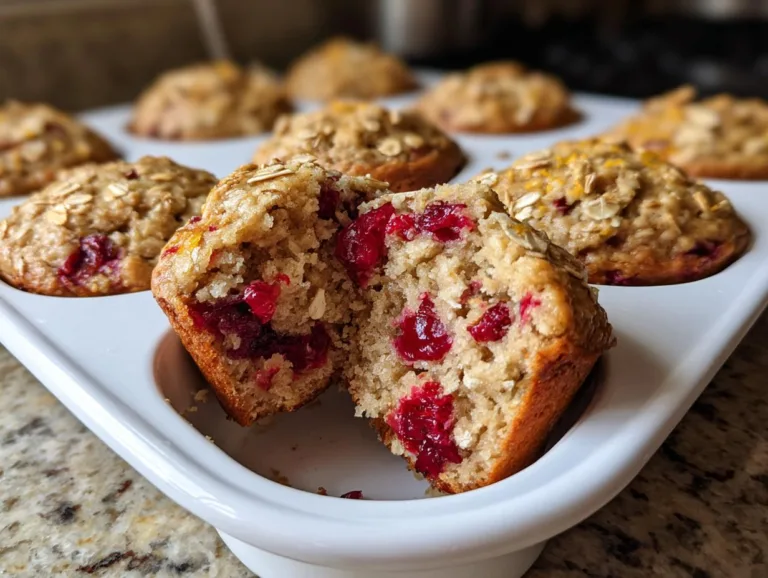 Cranberry Orange Oat Muffins