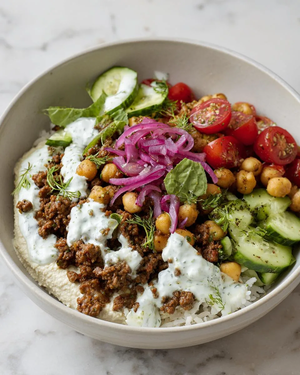 Greek Beef Bowls - detail 1
