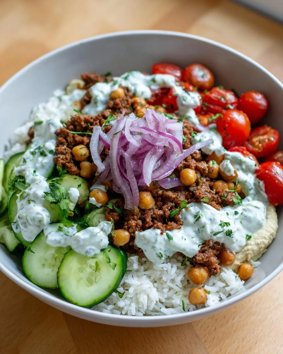 Greek Beef Bowls - detail 2