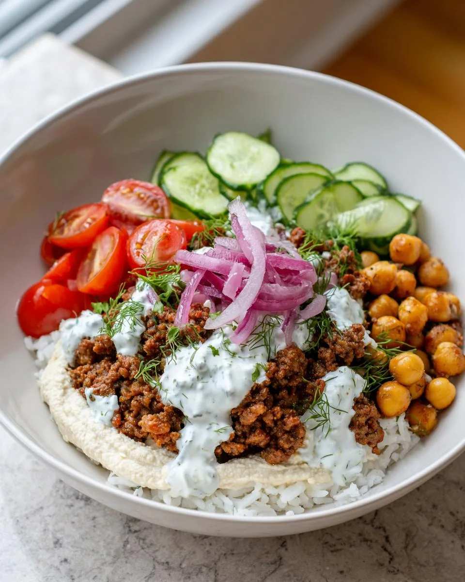 Greek Beef Bowls - detail 3