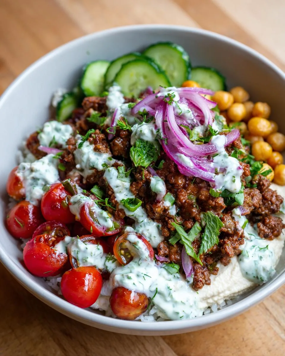 Greek Beef Bowls - detail 4