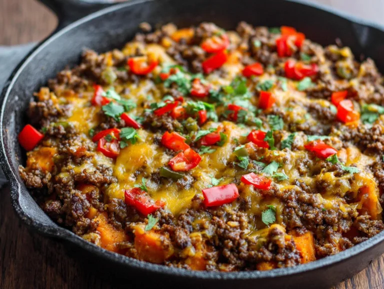 Ground Beef Sweet Potato Skillet