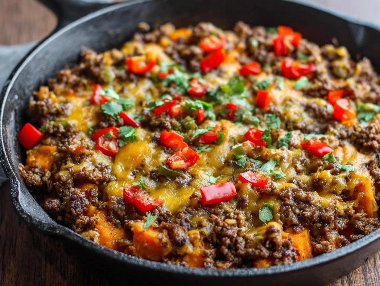 30-Minute Ground Beef Sweet Potato Skillet—Crowd-Pleasing Comfort