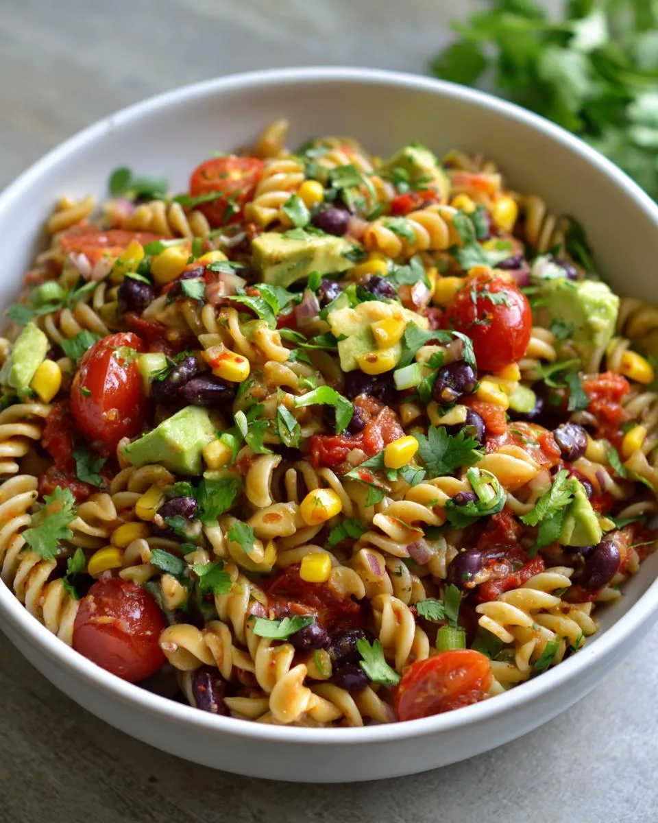 Healthy Taco Pasta Salad Bowl - detail 3