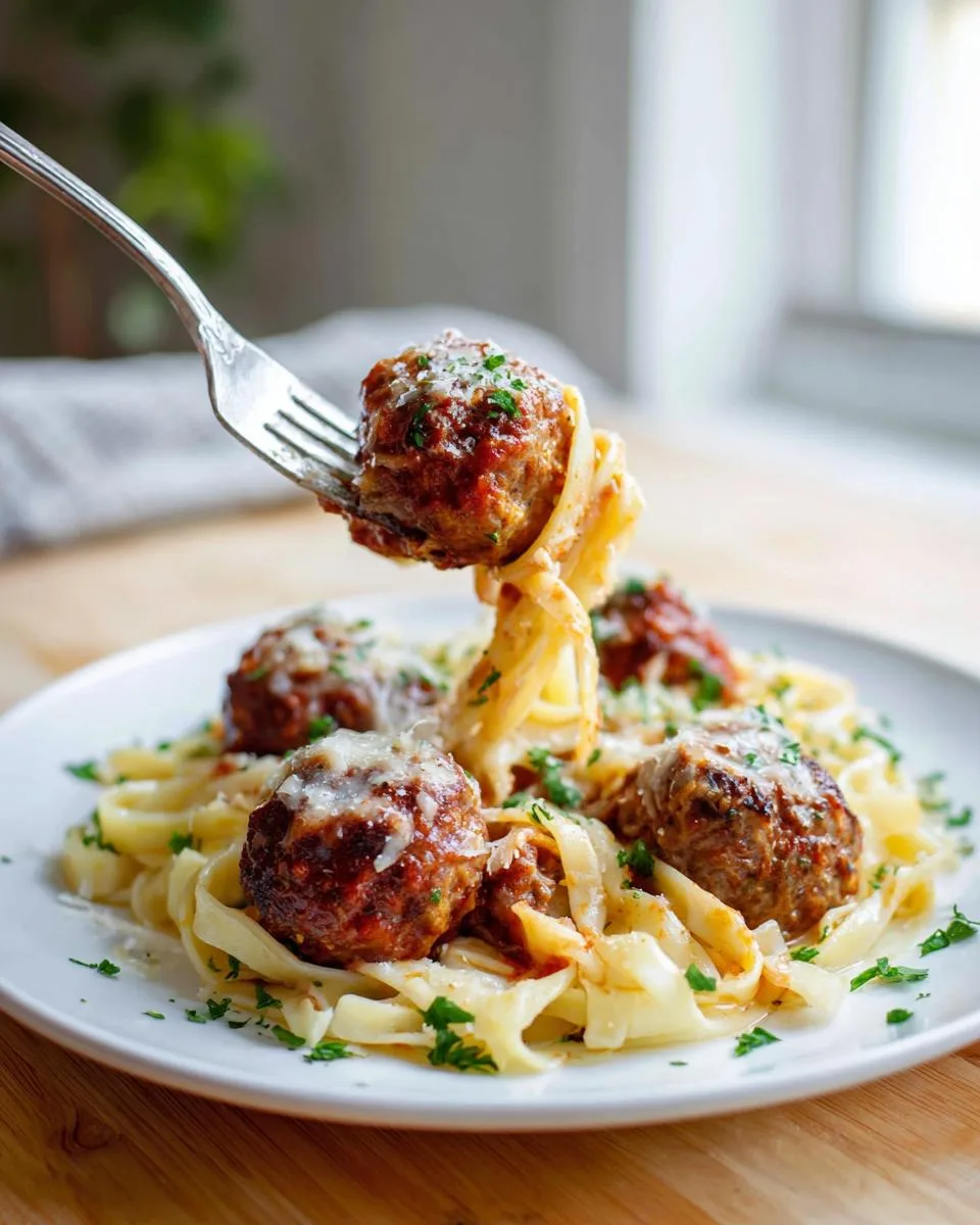 Italian Meatballs Parmesan Noodles - detail 1