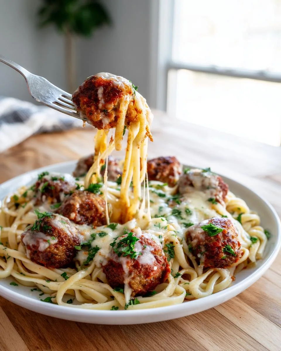 Italian Meatballs Parmesan Noodles - detail 2